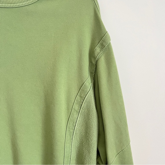 Aerie Keep it Light Crochet Crew Sweatshirt Oversized Green Size XXS Cozy - Picture 5 of 14